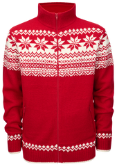 Cardigan Norwegian Rosu Brandit - Caldura Versatila
