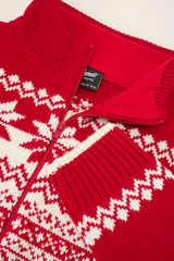 Cardigan Norwegian Rosu Brandit - Caldura Versatila