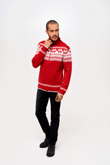 Cardigan Norwegian Rosu Brandit - Caldura Versatila