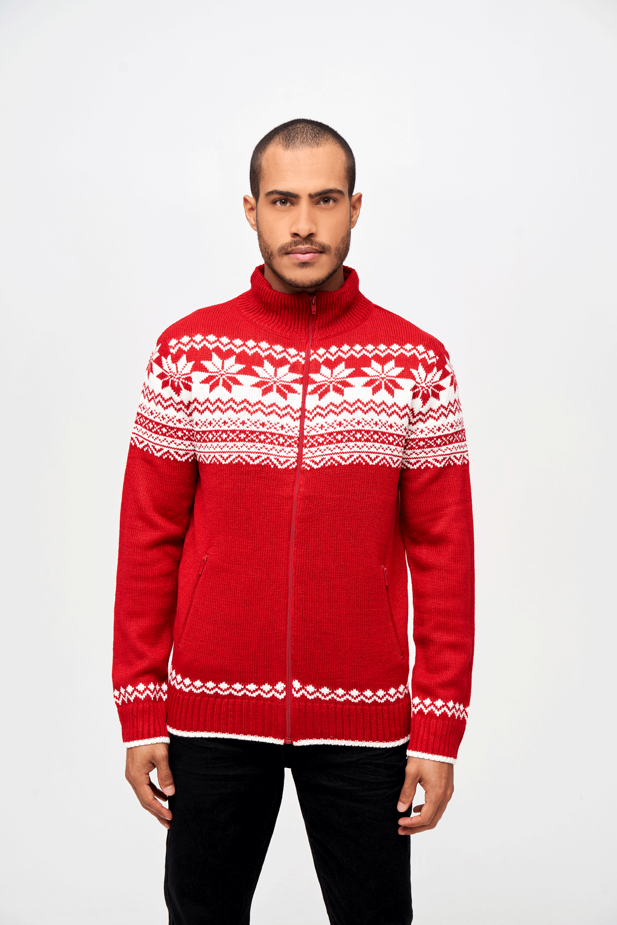 Cardigan Norwegian Rosu Brandit - Caldura Versatila