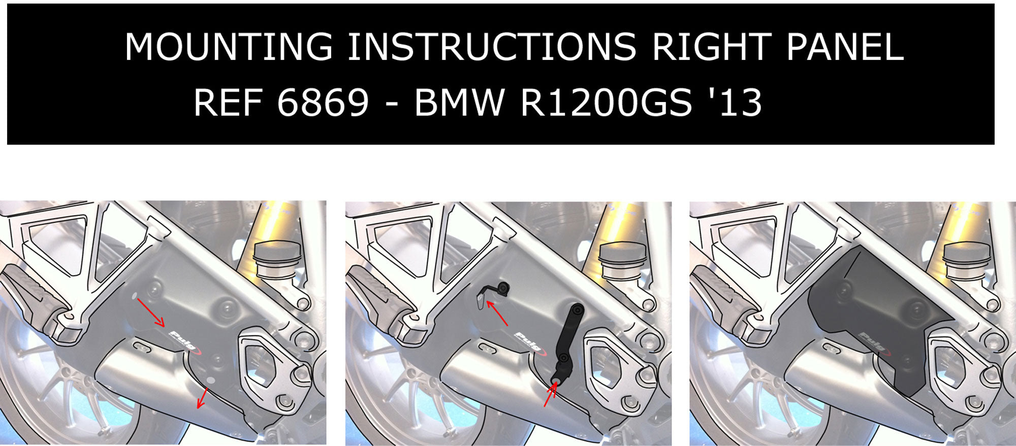 Carene Laterale Puig pentru BMW R1200GS - Protecție și Stil