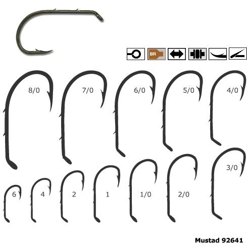 Cârlig Bronz Ochi Mustad M.92641.02 - 2 Spini, Rezistent - 1