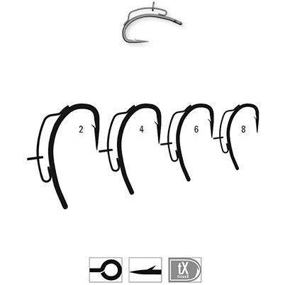 Cârlig Crap BBS Curved Mustad - Ochi Titan, Rezistență Maximă