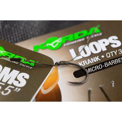 Cârlig Crap Mont.Loop Krank Korda - Micro Barbed, Nr.8/18lb - 1