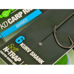 Cârlig Crap N-TRAP KD KURV Korda - Rezistență 20LB, Mărimea 4