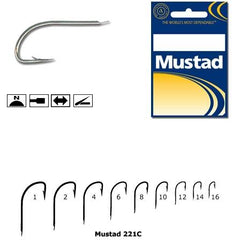 Cârlig Cristal Revers Mustad M.221C - Nichelat, Vârf Ascuțit