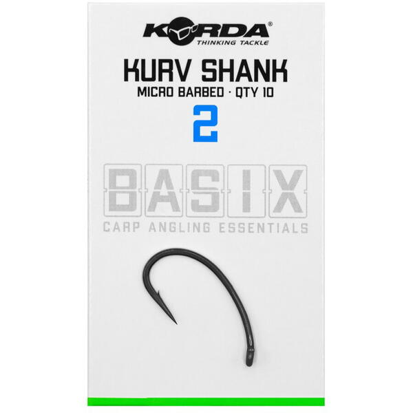 Cârlig Korda Basix Kurv Barbed Nr.2 - Curbe Lungi, Super Aspecuit - 1