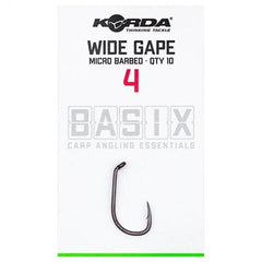 Cârlig Korda Basix Wide Gape Nr.6 - 10buc, Prindere Sigură Crap