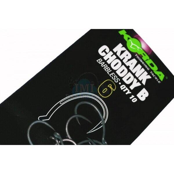 Cârlig Krank Choddy Barbless Korda #6 - Fără Barb, 10 buc - 2