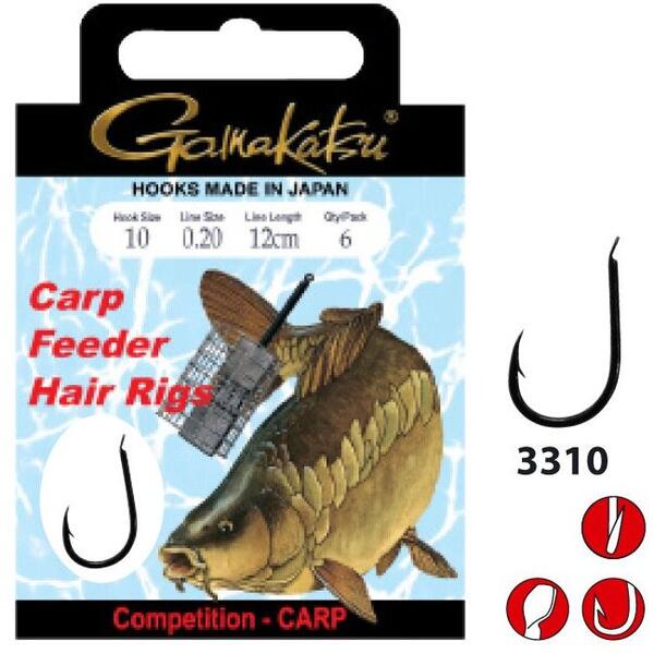 Cârlig Legat Carp Hair 3310B Gamakatsu - Rezistență, Montaj Rapid
