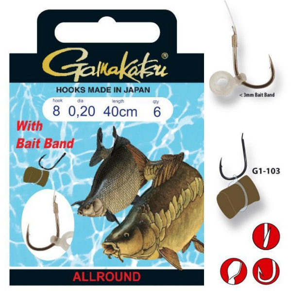 Cârlig Legat Gamakatsu Allround G1 Nr.10 - Versatilitate, 6buc