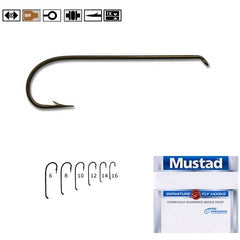 Cârlig Muscă Bronz Forjat Mustad M.R43 - Durabil, Pentru Pescuit la Muscă