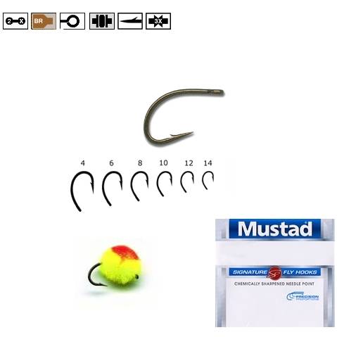 Cârlig Muscă Forjat Mustad Egg Caddis - Prindere Sigură, Rezistență Maximă