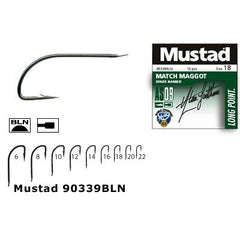 Cârlig Mustad M.90339BLN.8 - Larve, Viermi, Eficiență Maximă