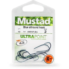 Cârlig Mustad Ultrapoint Bleu - Forjat, Revers, Rotund, 10 buc - 2