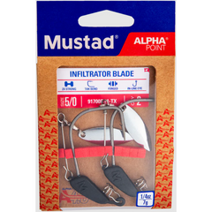Cârlig Offset Infiltrator Blade Weighted Mustad - Nr. 1/0, Greutate Integrată - 3
