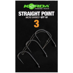 Cârlig Straight Point Barbed Korda - Crap, Nr. 3, 10 buc - 3