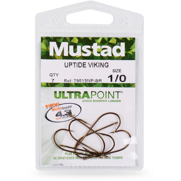 Cârlig Uptide Viking Mustad - Rezistență Superioară, Mărimea 1/0 - 3