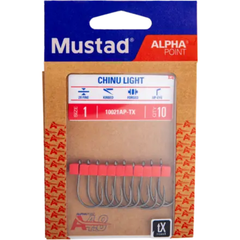 Cârlige CHINU LIGHT Ochi Titan Mustad - 10 Bucăți, Rezistență Superioară - 3