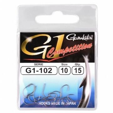Cârlige Crap G-1 Competition G1-102 Gamakatsu - Ultra-ascuțite, 15 buc - 2