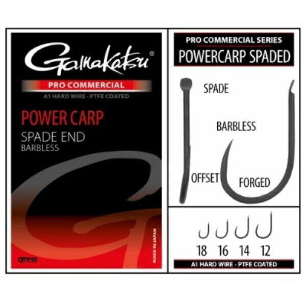 Cârlige Crap Gamakatsu Coars Pro-C Powercarp Spade - Rezistență Maximă - 1