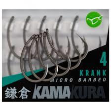 Cârlige Crap Korda Kamakura Krank Barbed - Vârf Ascuțit, Rezistență Maximă - 1