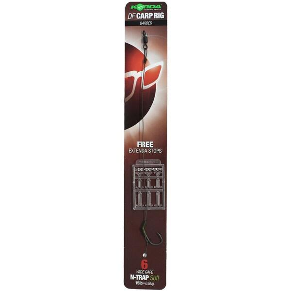 Cârlige Crap Korda N-Trap DF Wide Gape Nr.6/15lb - Camuflaj, Rezistență