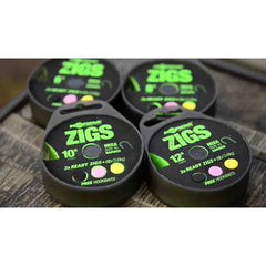 Cârlige Crap Ready Zigs Barbed Korda - Monturi Pre-legate, Nr. 10/8LB - 2