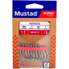 Cârlige Crap Ruthless Ochi Mustad - 6buc, Vârf Ascuțit, Rezistență - 3