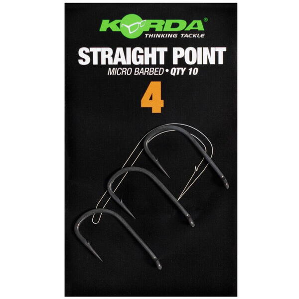 Cârlige Crap Straight Point Korda Nr.5 - Barbed, 10 buc/placă - 3