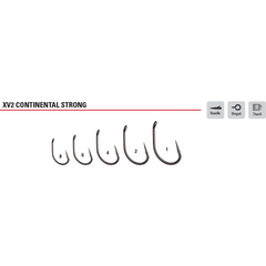 Cârlige Crap XV2 Continental Strong Mustad - Mărimea 8, Rezistență Maximă - 3
