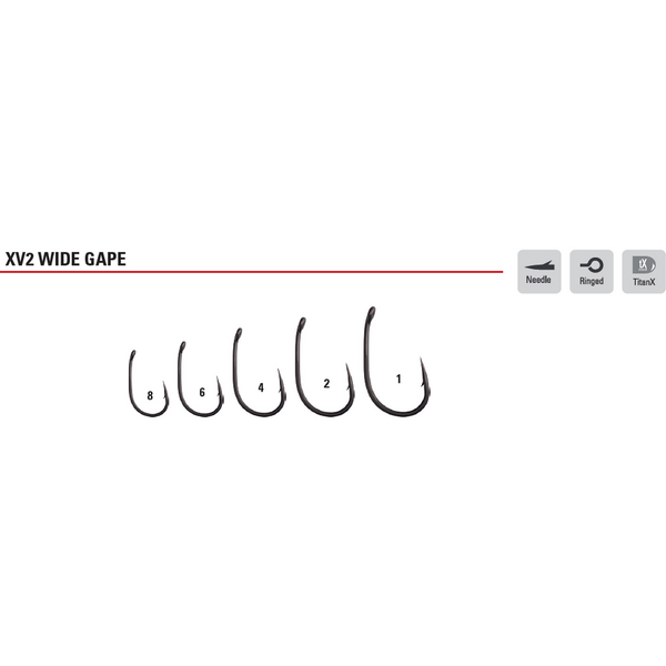 Cârlige Crap XV2 Wide Gape Mustad - Nichel Negru, Robust, Agresiv - 3
