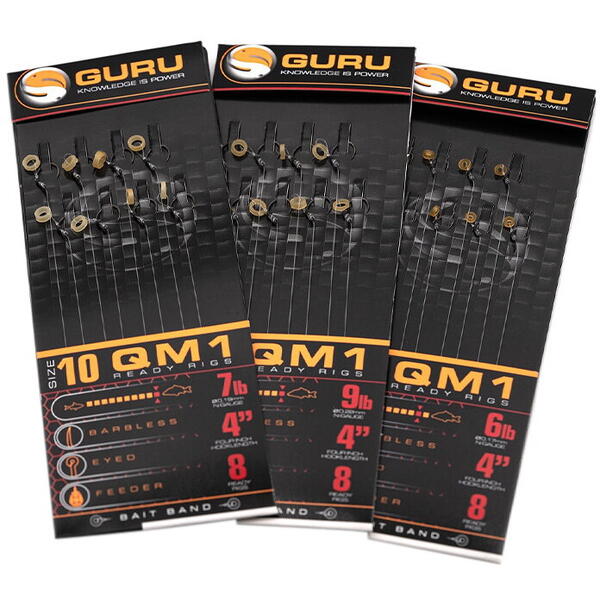 Cârlige Guru QM1 Bait Bands - Nr.14, 0.17mm - Montaj Rapid, 8buc/pl - 1