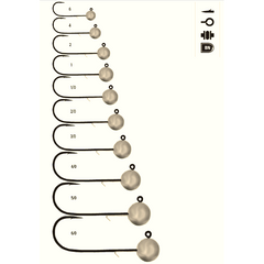 Cârlige Jig Mustad Nr. 6/0 25g - Rezistență Premium, 2 buc/pl - 2