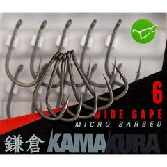 Cârlige Korda Kamakura Wide Gape Barbed Nr. 8 - Forță Maximă, Prindere Sigură - 2