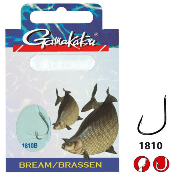 Cârlige Legate Bream Feeder Gamakatsu - 0.16mm, 10 buc/placă