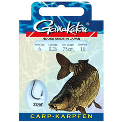 Cârlige Legate Carp Black Gamakatsu - Rezistență Sporită, Fir 0.24mm