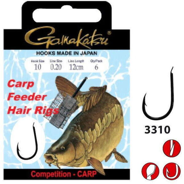Cârlige Legate Carp Hair Gamakatsu - Rezistență Sporită, Fir 0.22mm