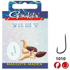 Cârlige Legate Maggots Gamakatsu - Nr.12, Gata de Pescuit