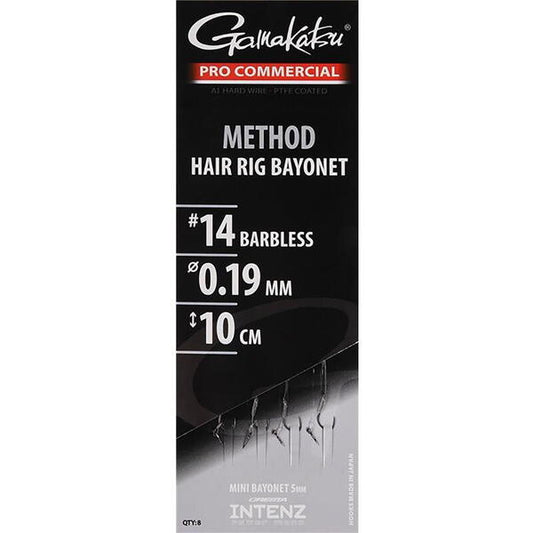 Cârlige Legate Method Hair Rig Gamakatsu - Nr.14, 0.19mm