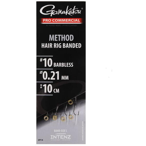 Cârlige Legate Mont. Method Hair Rig Gamakatsu - Rezistență 0.21mm, 8buc