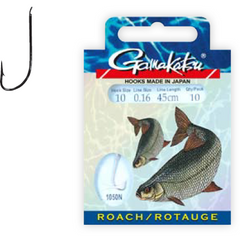 Cârlige Legate Roach Gamakatsu - 0.14mm, Ultra-Ascuțite