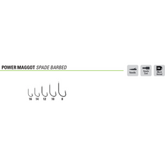 Cârlige Mustad Ultrapoint Power Maggot - Rezistență Superioară, Mărimea 14 - 2