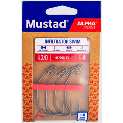 Cârlige Offset Infiltrator Swim Mustad - Penetrare Rapidă, 3buc/pl - 3