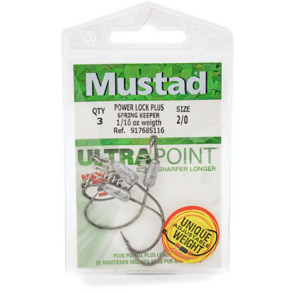 Cârlige Offset Lestat Power Lock Plus Mustad - 3 buc, Pentru Răpitori - 5