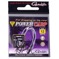 Cârlige Power Carp Black Gamakatsu - Fără Barbete, 15buc - 1