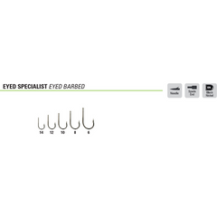 Cârlige Staționar Eyed Specialist Mustad - Nr. 12, Pescuit Fin - 2