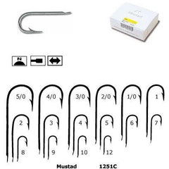 Cârlige Tija Lungă Mustad 1251C - Protecție Anticorozivă, 100 buc