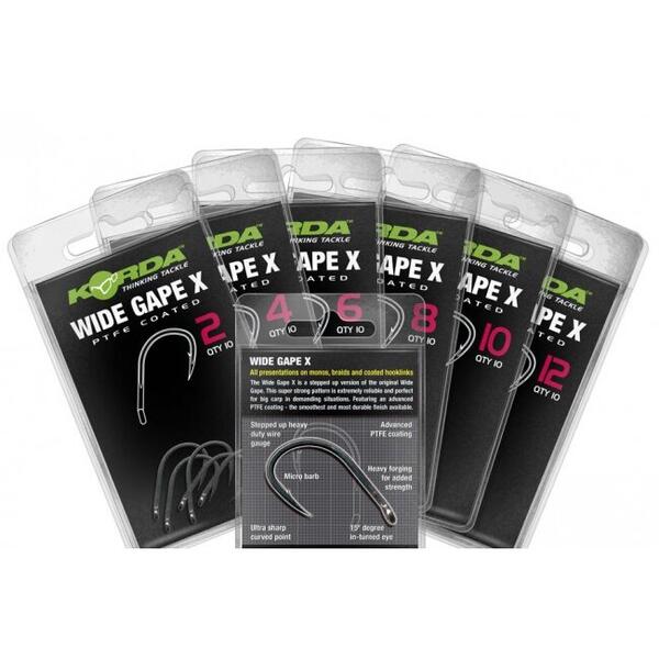 Cârlige Wide Gape Korda - Nr. 10, Rezistență Maximă la Crap - 1