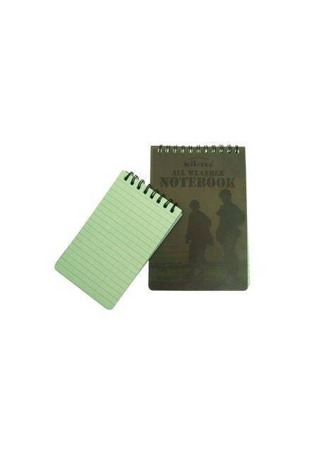 Carnet Impermeabil Mil-Tec Mare – 15 x 10 cm, 48 File, Oliv